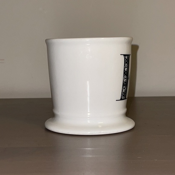 Anthropologie Cream and Black Ceramic Letter K Mug - Picture 5 of 7